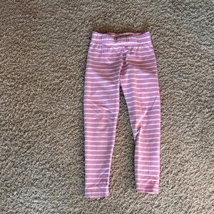 Mini Boden Pink and White Striped Leggings